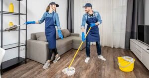 apartment floor cleaning