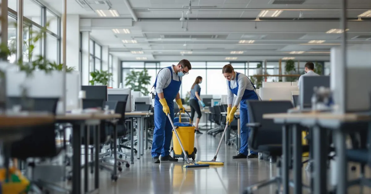 cleaning office buildings